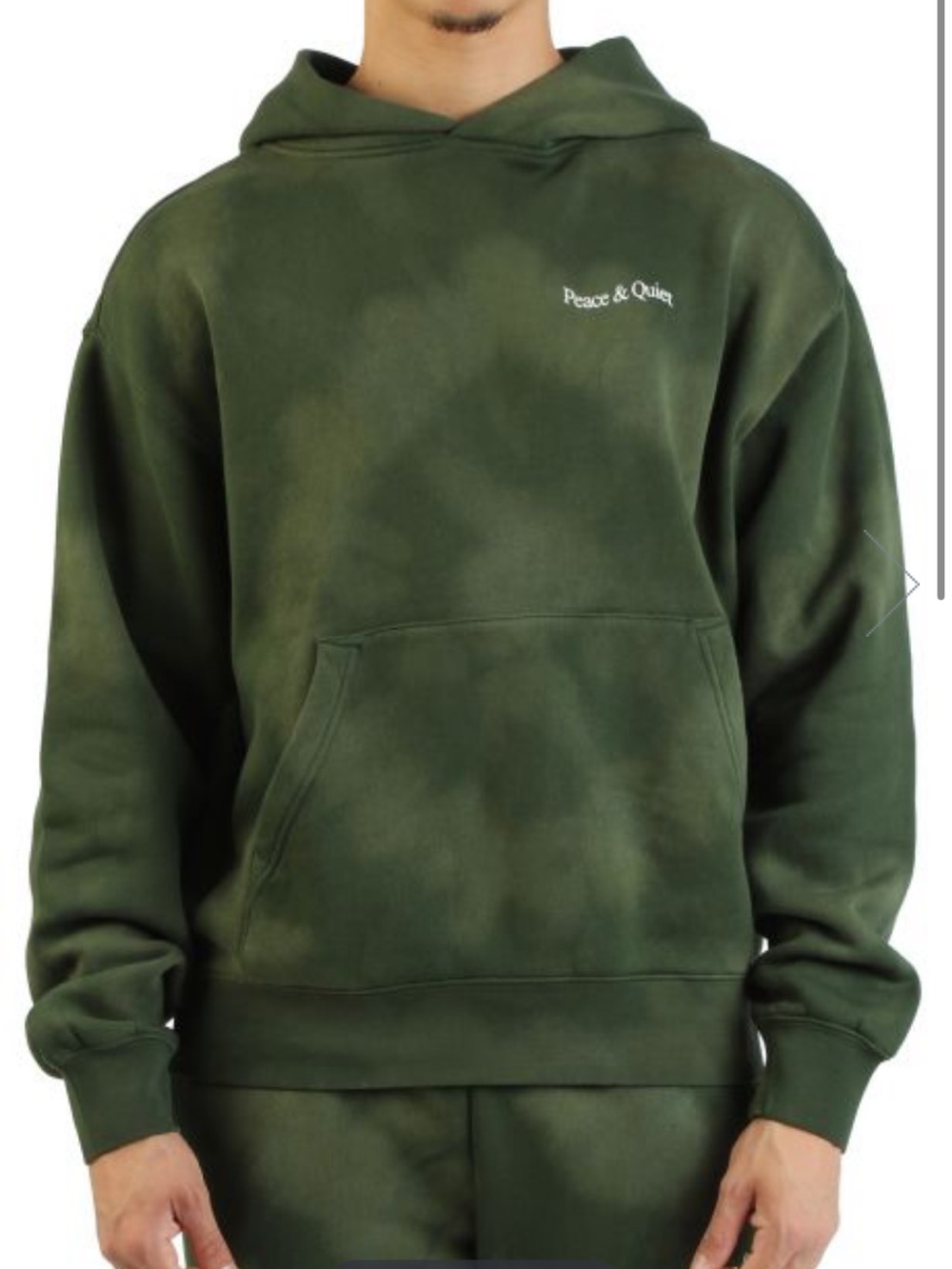 MUSEUM OF PEACE AND QUIET WOODMARK TIE DYE HOODIE GREEN